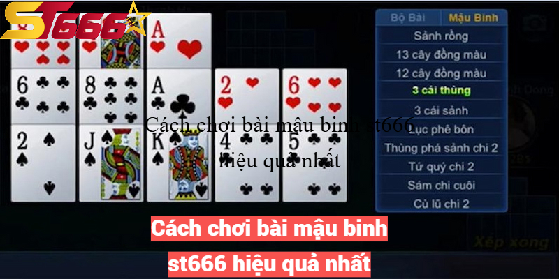 Cách chơi bài mậu binh st666 hiệu quả nhất