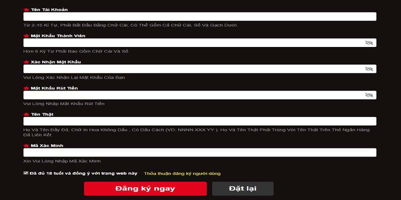 Cung cấp chính xác và đầy đủ thông tin mà st666 yêu cầu